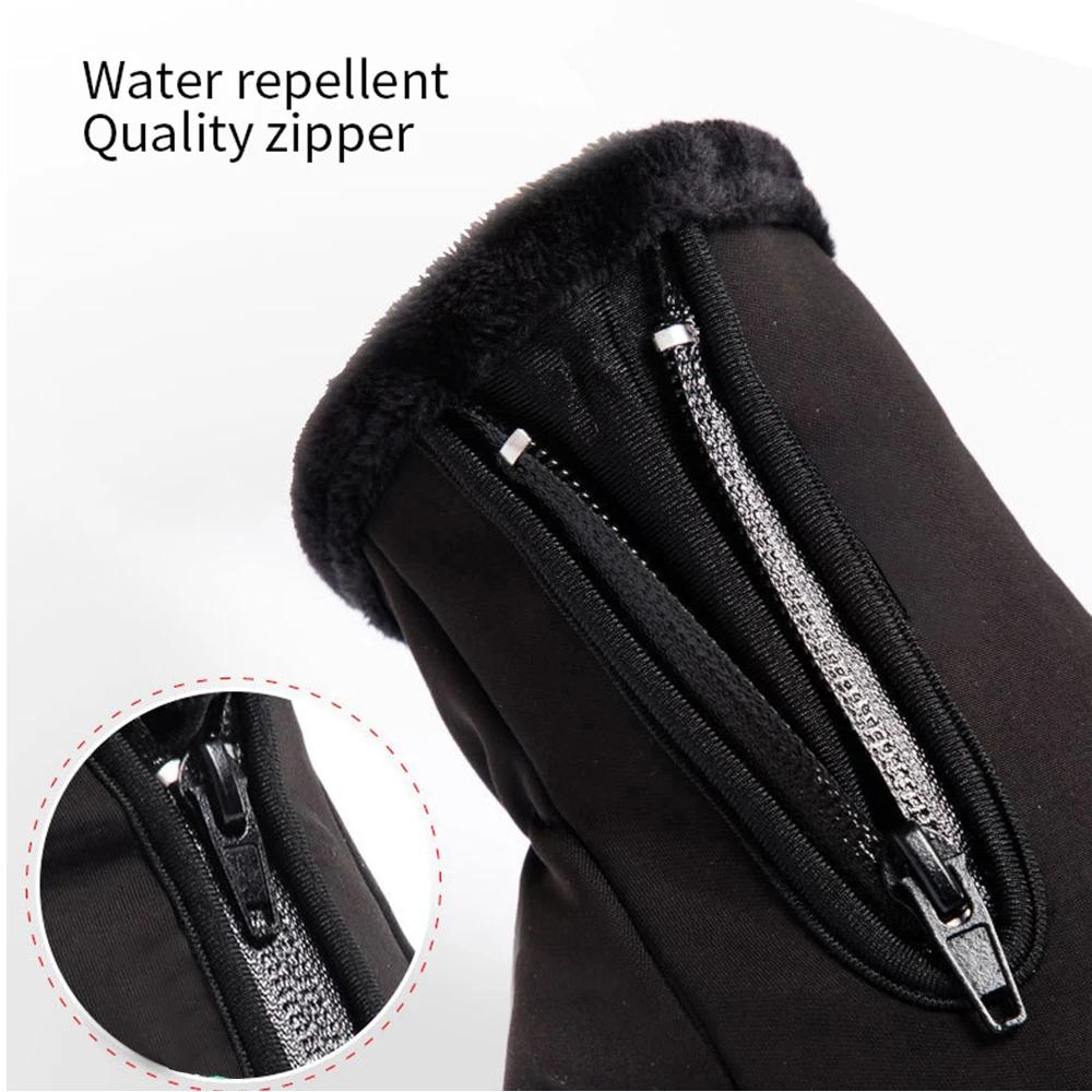 Gants de moto thermiques doublés de sourire, gants de ski d'équitation, écran tactile, extérieur, do