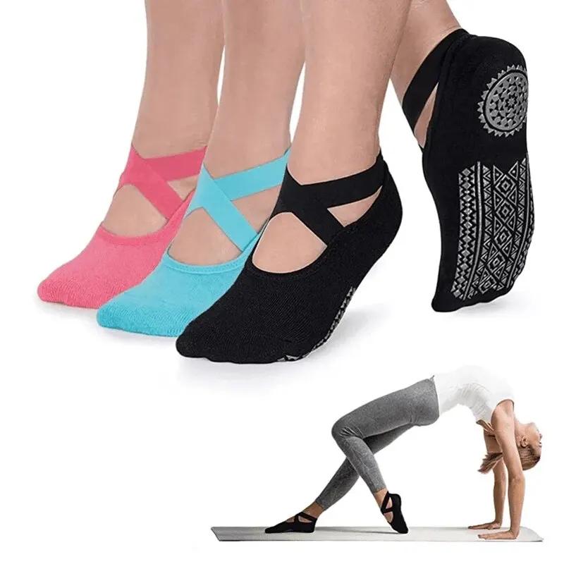 Chaussettes Pilates yoga femmes coton respirant haute qualité fitness danse ballet sport