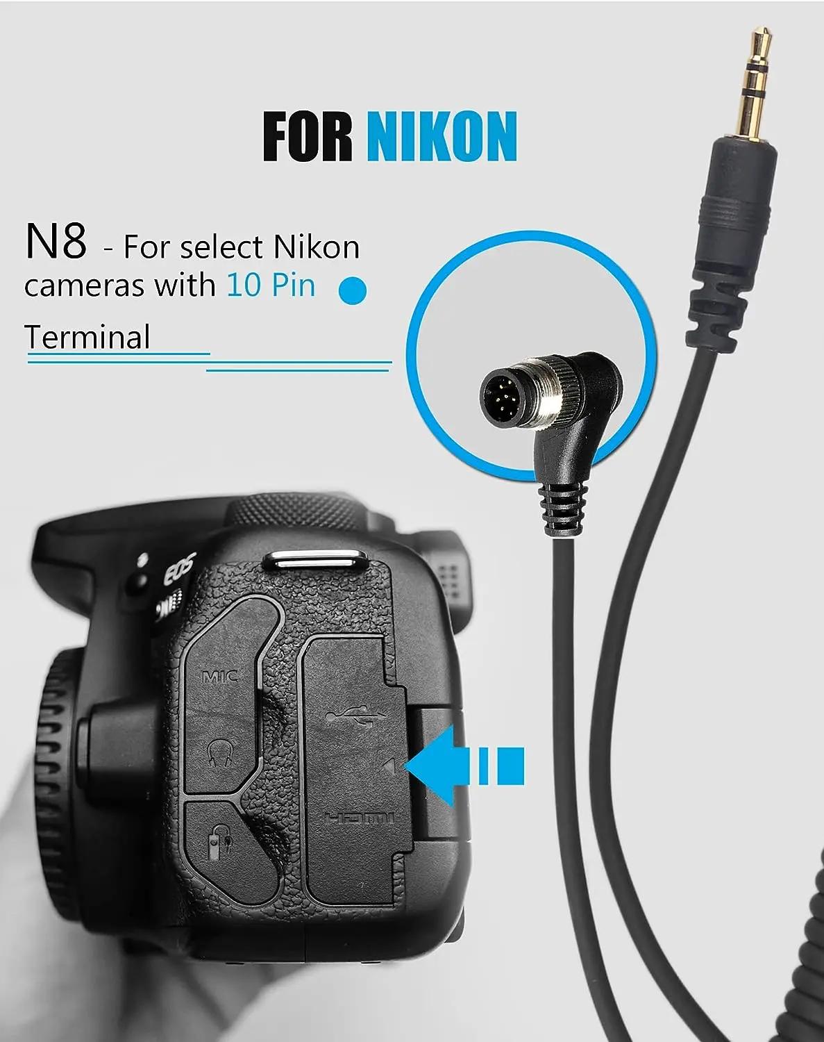 Minuterie de caméra WTR-2, intervalomètre à distance, déclencheur pour Nikon 10 broches Z8 Z9 D6 D5