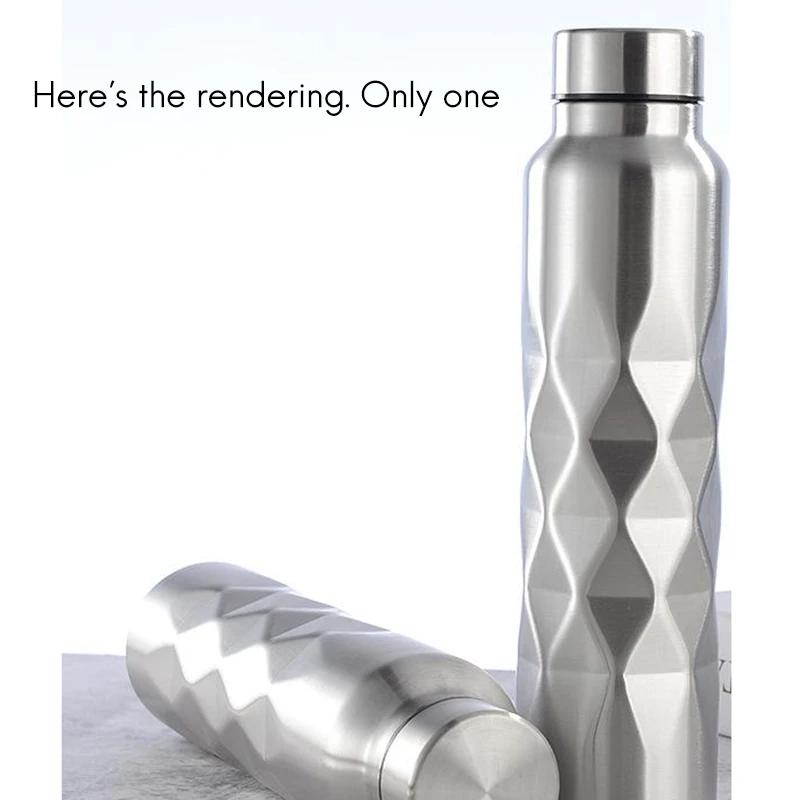 Bouteille d'eau en acier inoxydable à paroi unique, bouteille de bière portable, clic de cola HI, sa