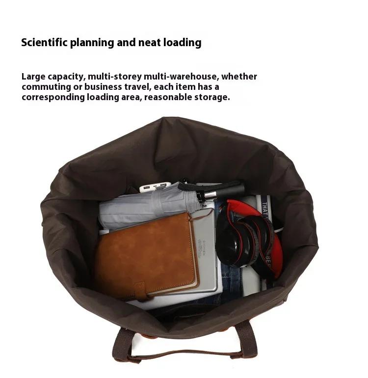 Sac de voyage étanche portable pour homme, sac à bagages extérieur, toile d'avertissement d'huile, s