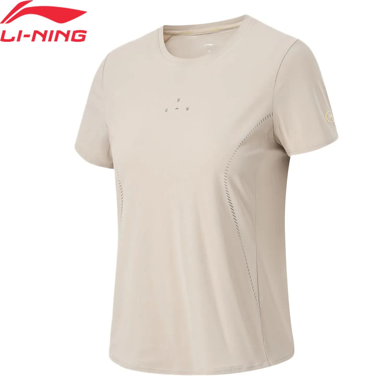 Li-ning T-Shirt de course pour femmes AT DRY FREEZE 76% Nylon 24% élasthanne AT._UV-50 + doublure T-