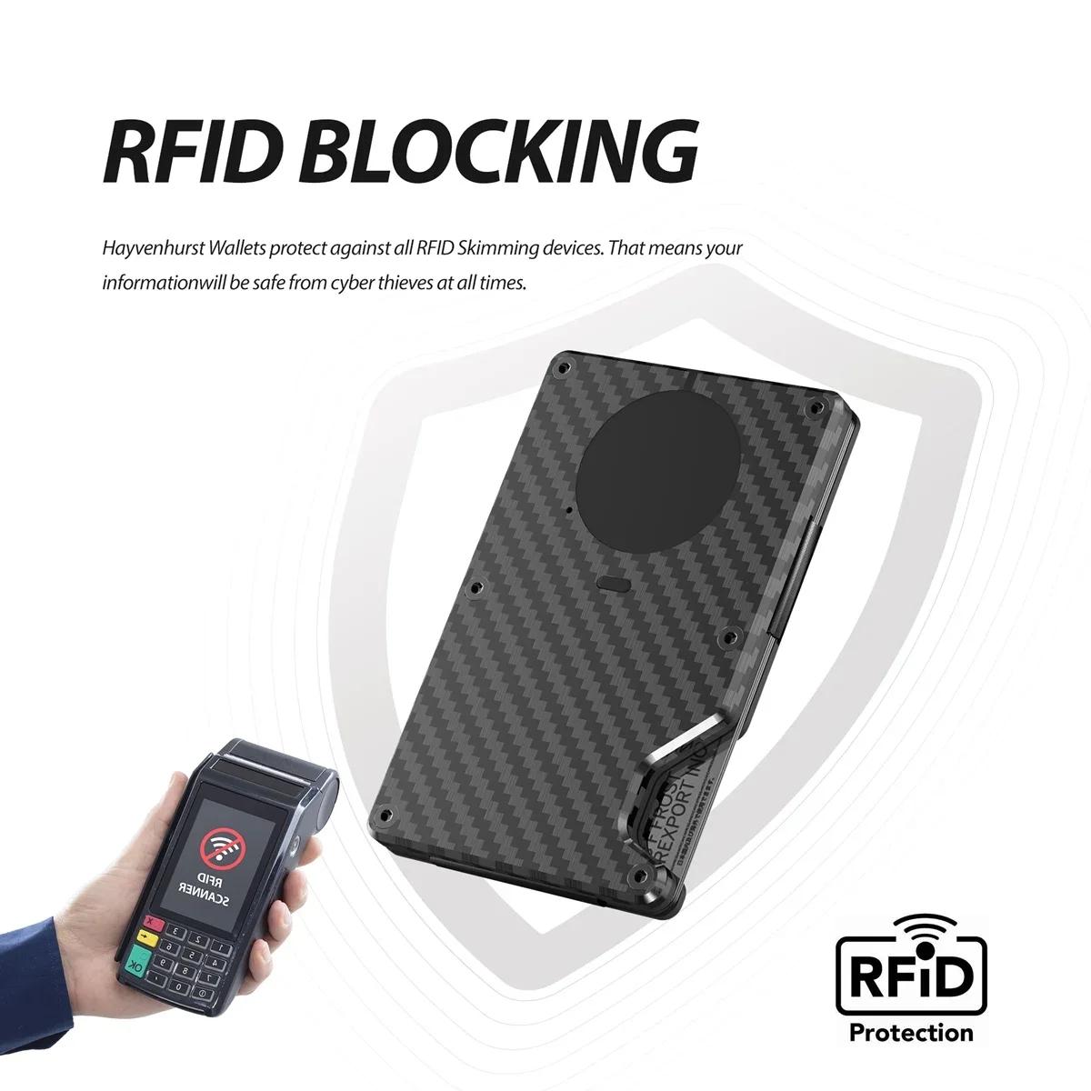 Le portefeuille intelligent fonctionne avec Apple Find My APP, portefeuille mince bloquant RFID, por