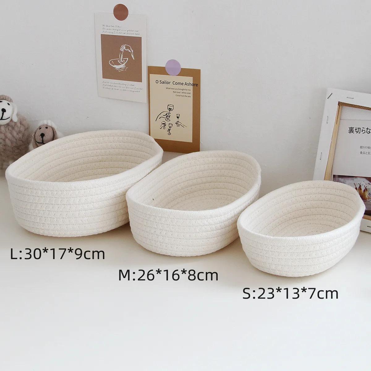 Paniers de rangement tissés multifonctionnels, articles divers de bureau, cosmétiques, jouets pour e