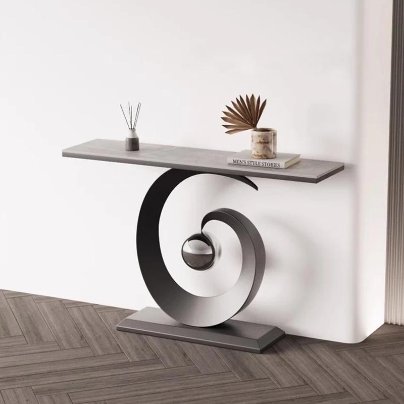 Table Console de luxe nordique Design incurvé belle Table Console élégante Premium Console classique