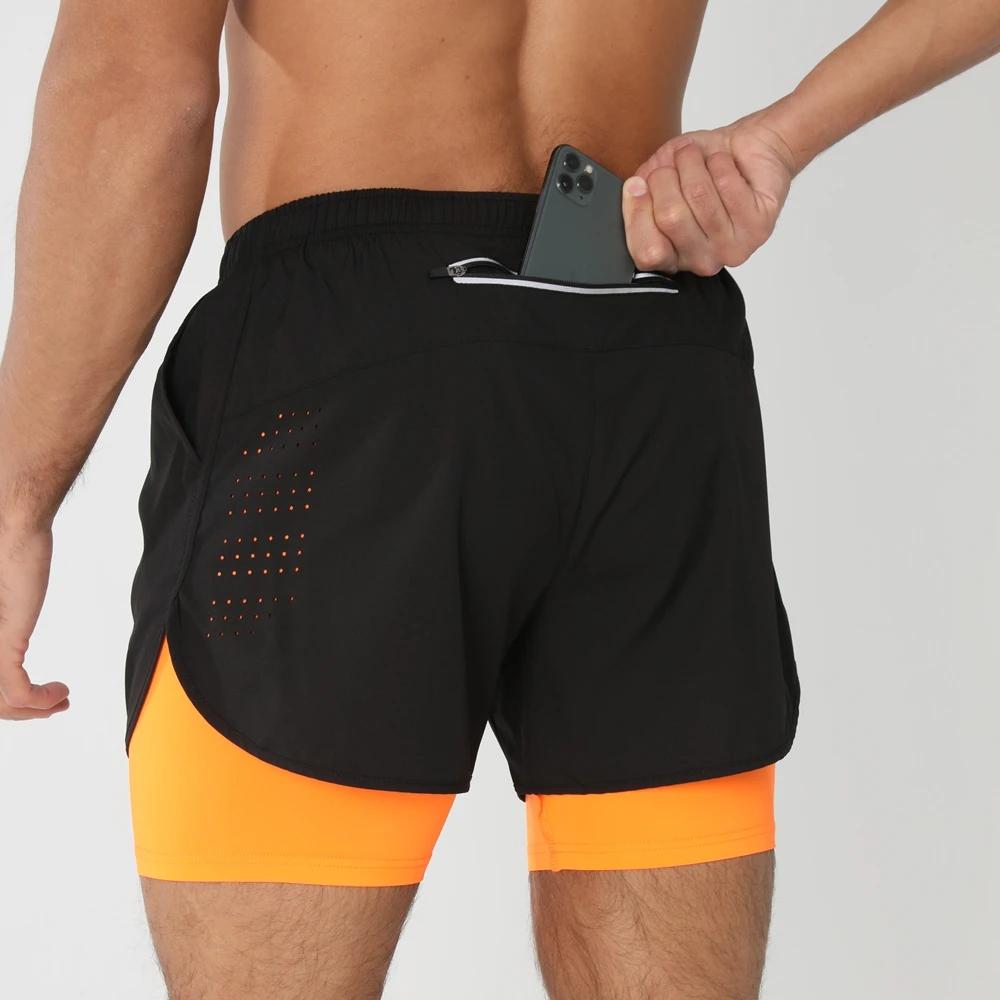 2025New hommes Shorts de course Shorts de sport 2 en 1 séchage rapide entraînement gymnase Fitness J
