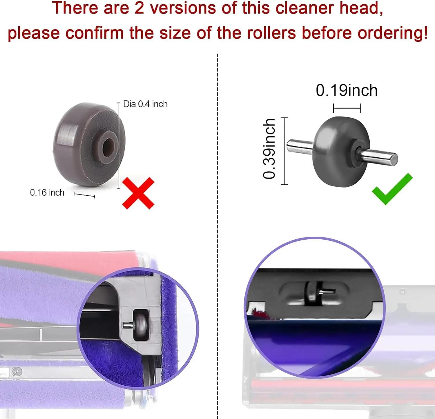 Roues à semelle pour Dyson V6 V7 V8 V10 V11 V15 DC58 DC59 DC62, tête de nettoyage à entraînement Dir