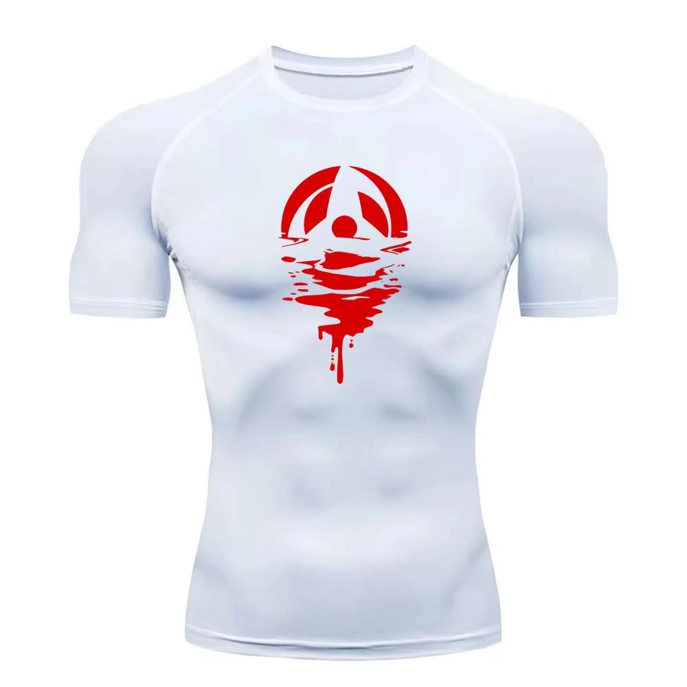 Anime hommes Compression chemise Fitness Sport course serré gymnase t-shirts athlétique entraînement