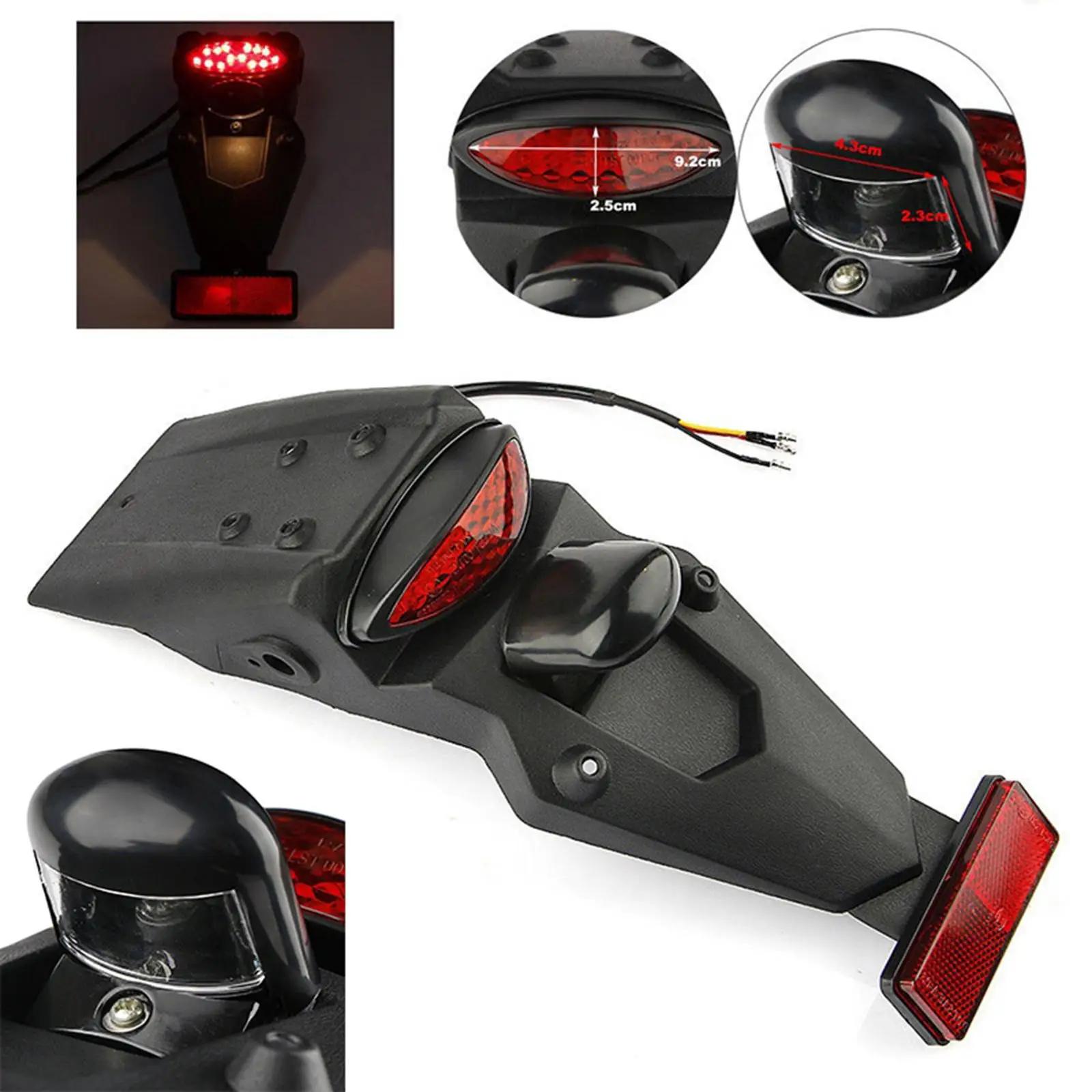 Garde-boue arrière de moto avec lumière de plaque de planificateur LED, super lumineux, étanche