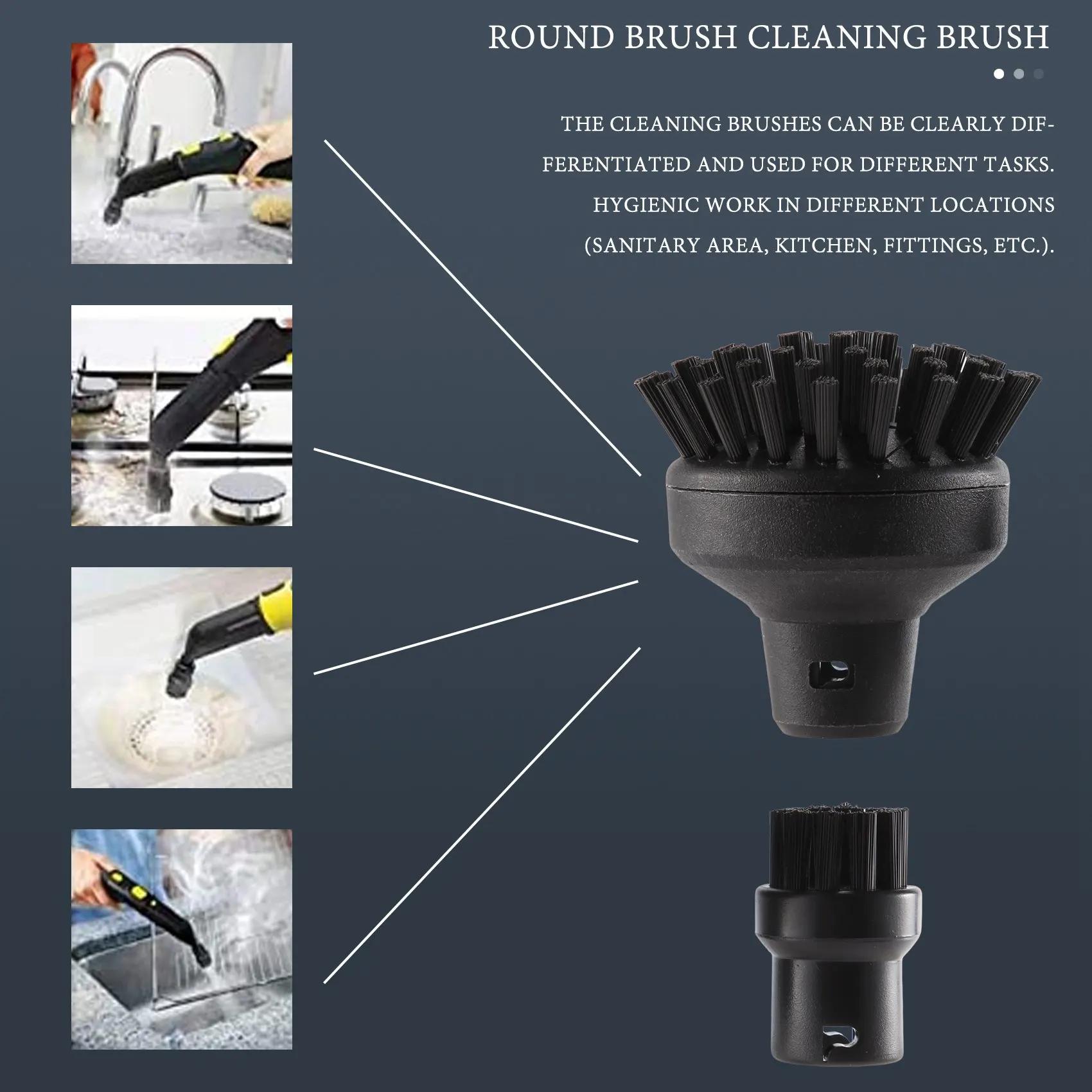 Grande brosse ronde pour nettoyeur vapeur Karcher, adaptateur d'accessoires pour livres, pour la mai