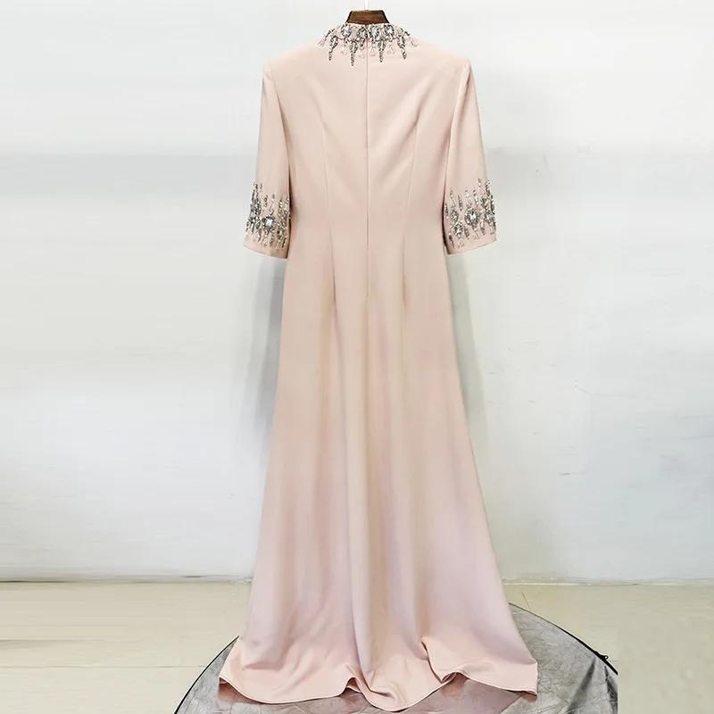 HIGH STREET Nouvelle Collection 2026 Robe Longue de Soirée Designer pour Femme, Ornée de Perles et d