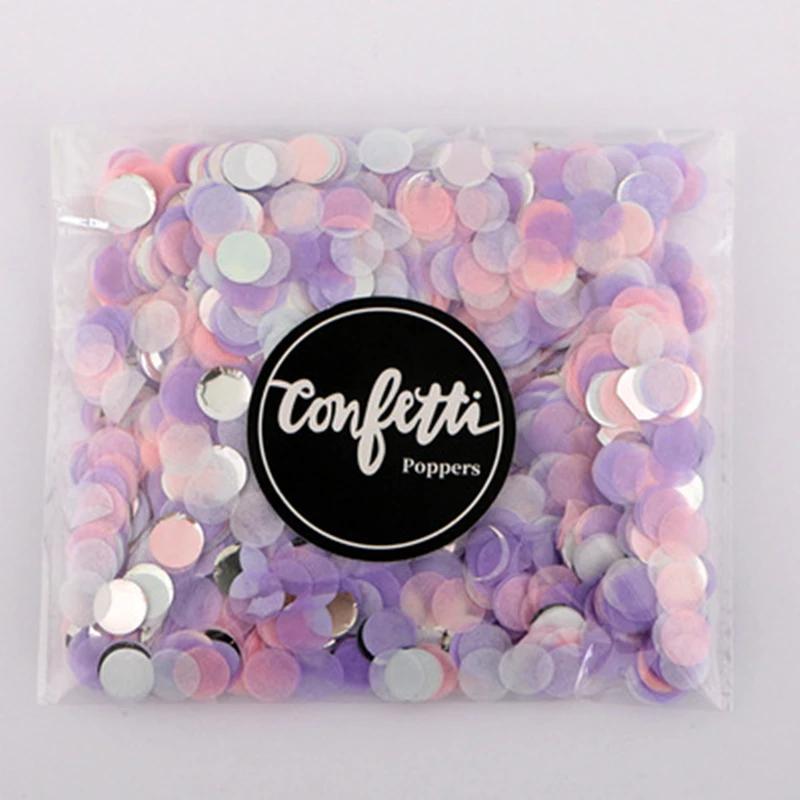 Confettis en papier de 1000 pièces/sac 1cm, mélange de couleurs pour décoration de fête d'anniversai