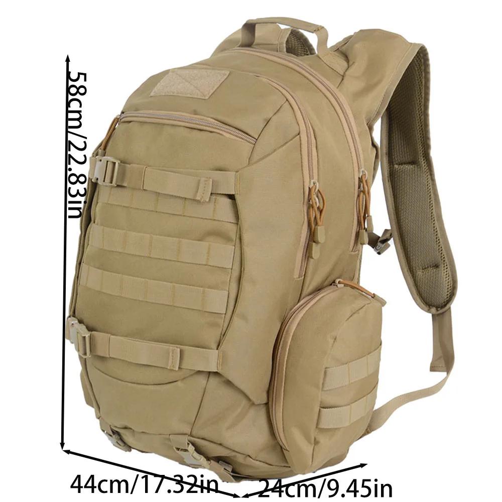 Sac à dos de randonnée et de camping extérieur 45L grande capacité, sac à dos tactique camouflage pl