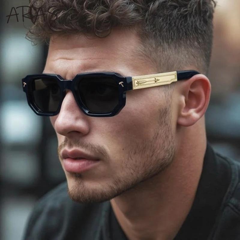 Lunettes de soleil polarisées carrées pour hommes 2026 – Marque de luxe, style vintage, rectangulair