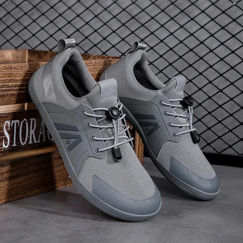 Baskets unisexes larges minimalistes pour hommes, chaussures de marche pieds nus, chaussures à bout