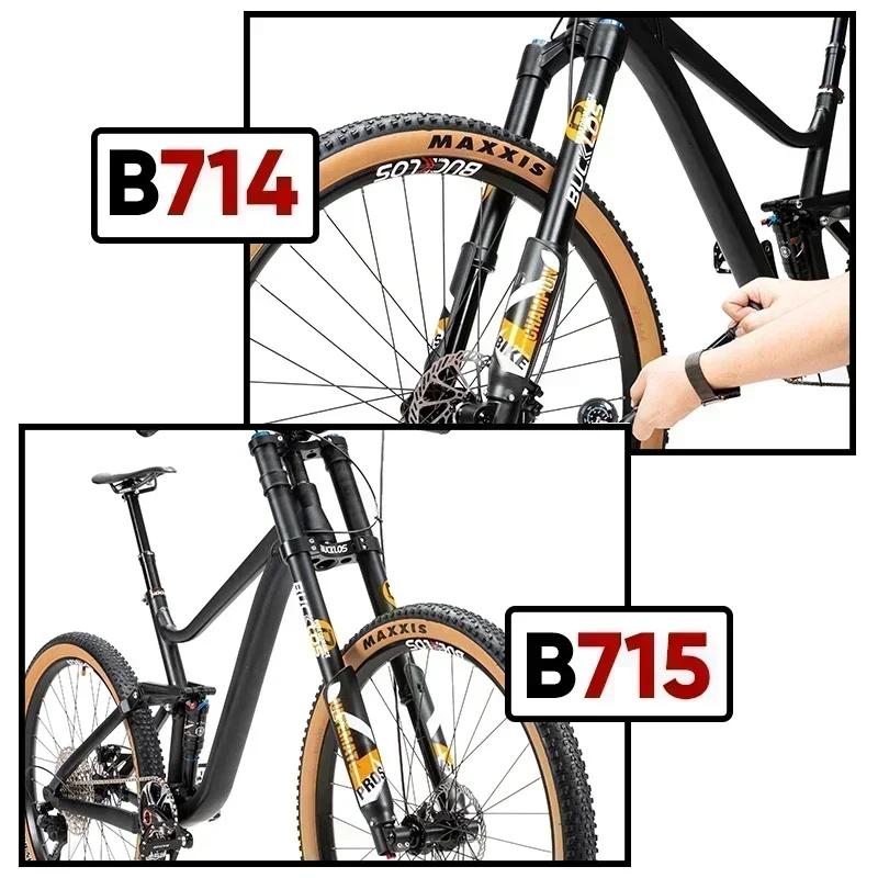 BUCKLOS – fourche à Suspension de vélo de descente, 27.5/29 pouces, 15x110mm, course 180mm, fourche
