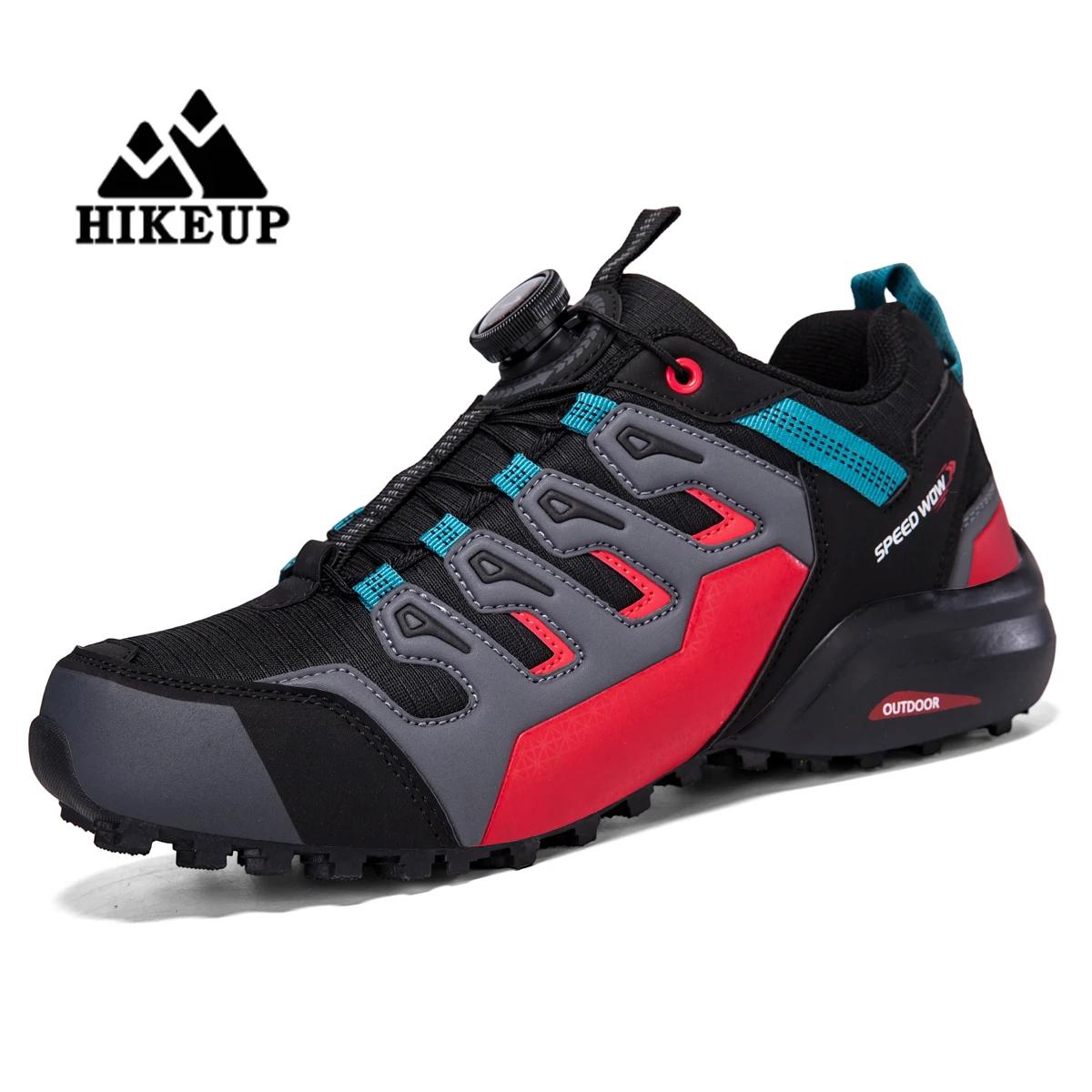 HIKEUP chaussures de randonnée pour hommes chaussures d'extérieur en daim et cuir résistant à l'usur