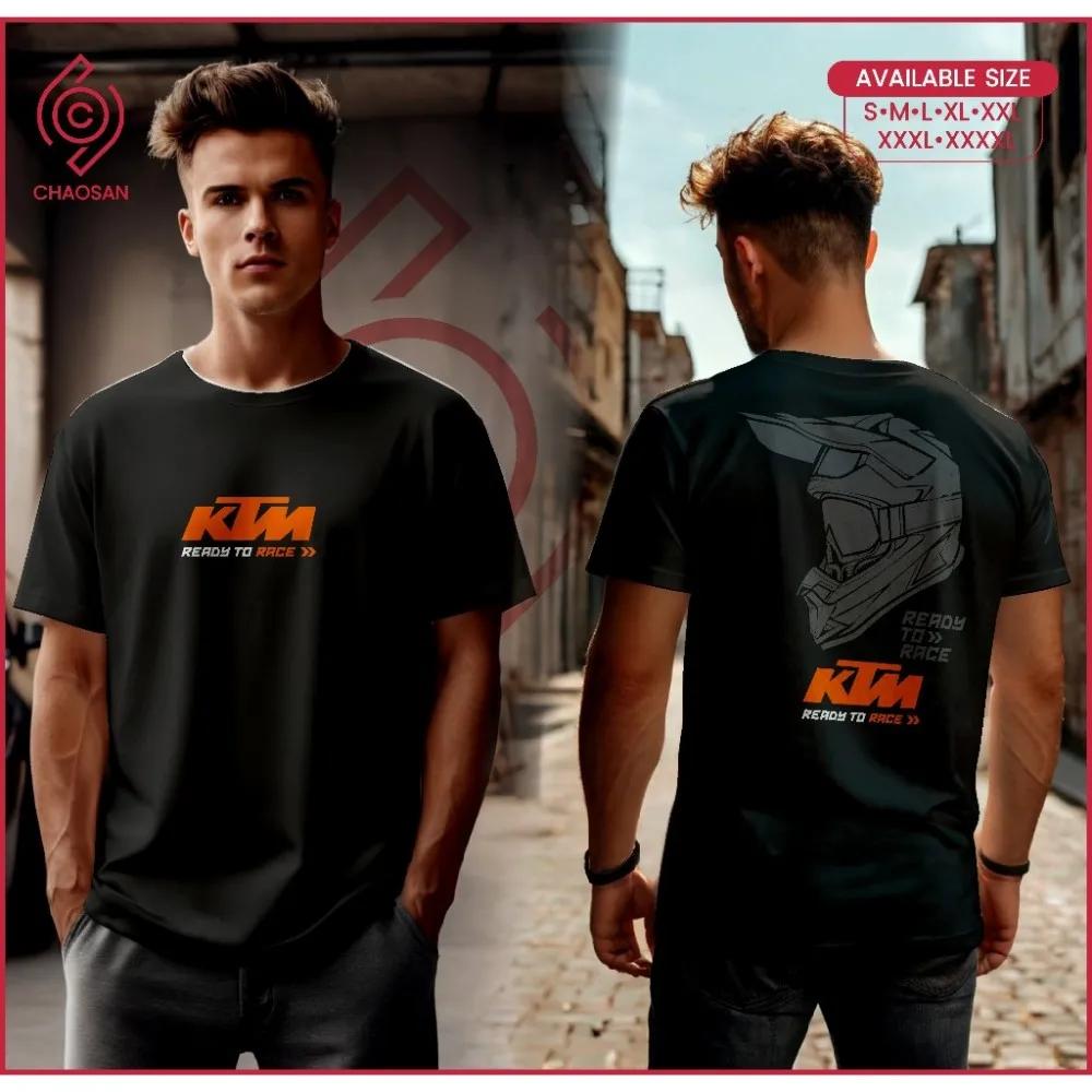 T-shirt en coton KTM v4 pour la préparation aux courses, motocross MX, Combad Premium pour hommes, v