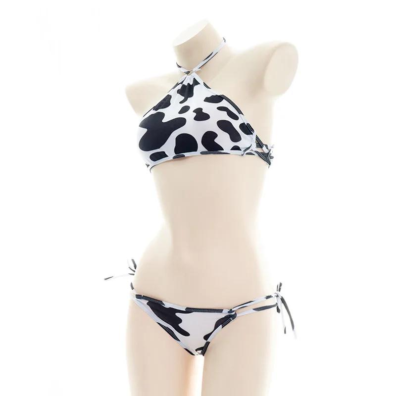 Série vache maillot de bain body Bikini femme de chambre uniforme Costume été plage Kawaii maillot d