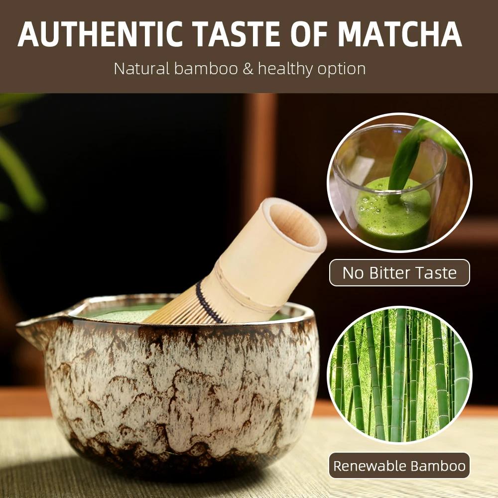 Service à thé Matcha japonais, fouet en bambou sûr, cuillère à café, bol Matcha, support de fouet Ma