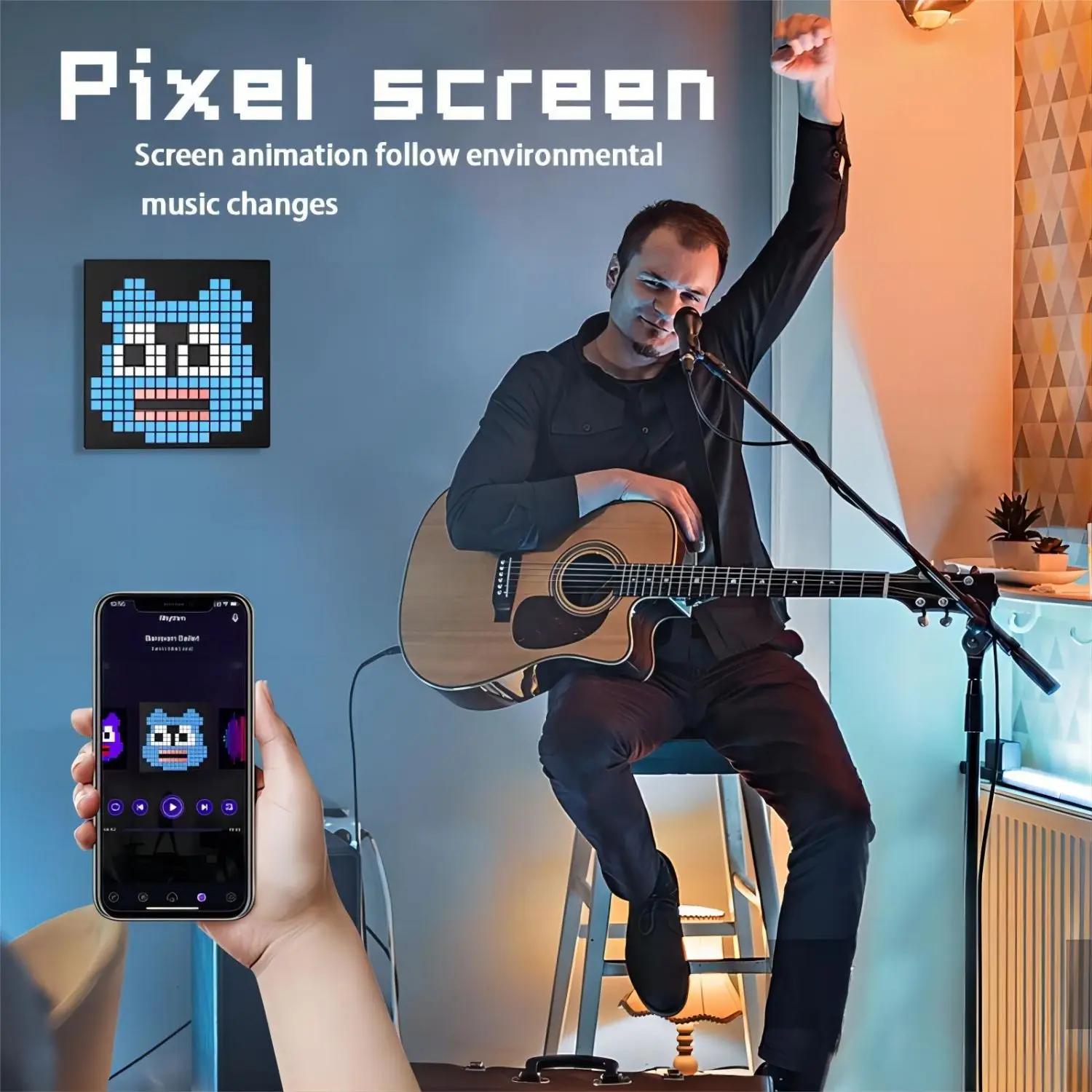 LED Pixel Matrix Bluetooth affichage intelligent 64x64 RGB panneau de lampe numérique bricolage Art