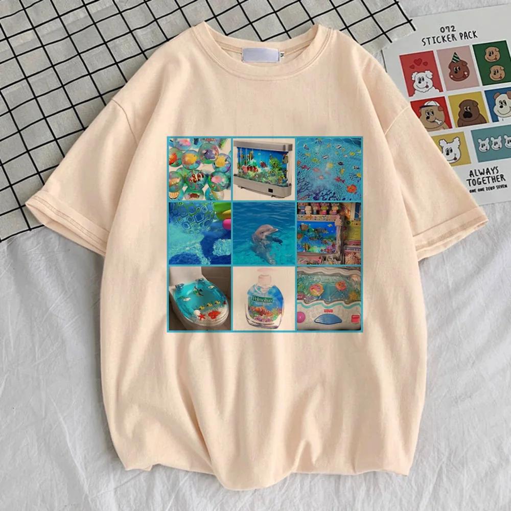 Frutiger Aero top t-shirts femmes kawaii Y2k graphique coloré Punk t-shirt confortable coloré Y2k Gr