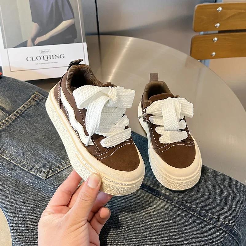 Filles printemps Version coréenne chaussures polyvalentes à semelles souples garçon baskets basses d