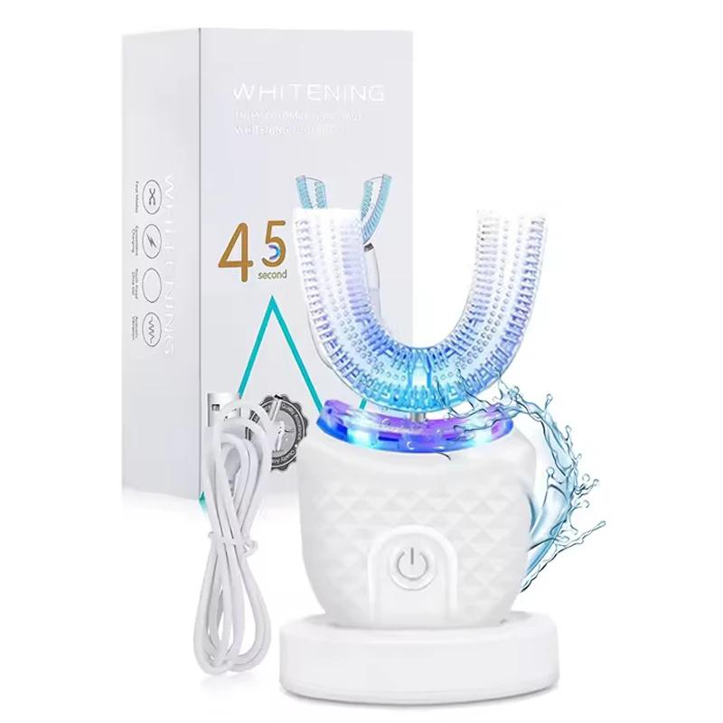 Brosse à dents électrique en forme de U portable, brosse à dents électrique automatique en forme de