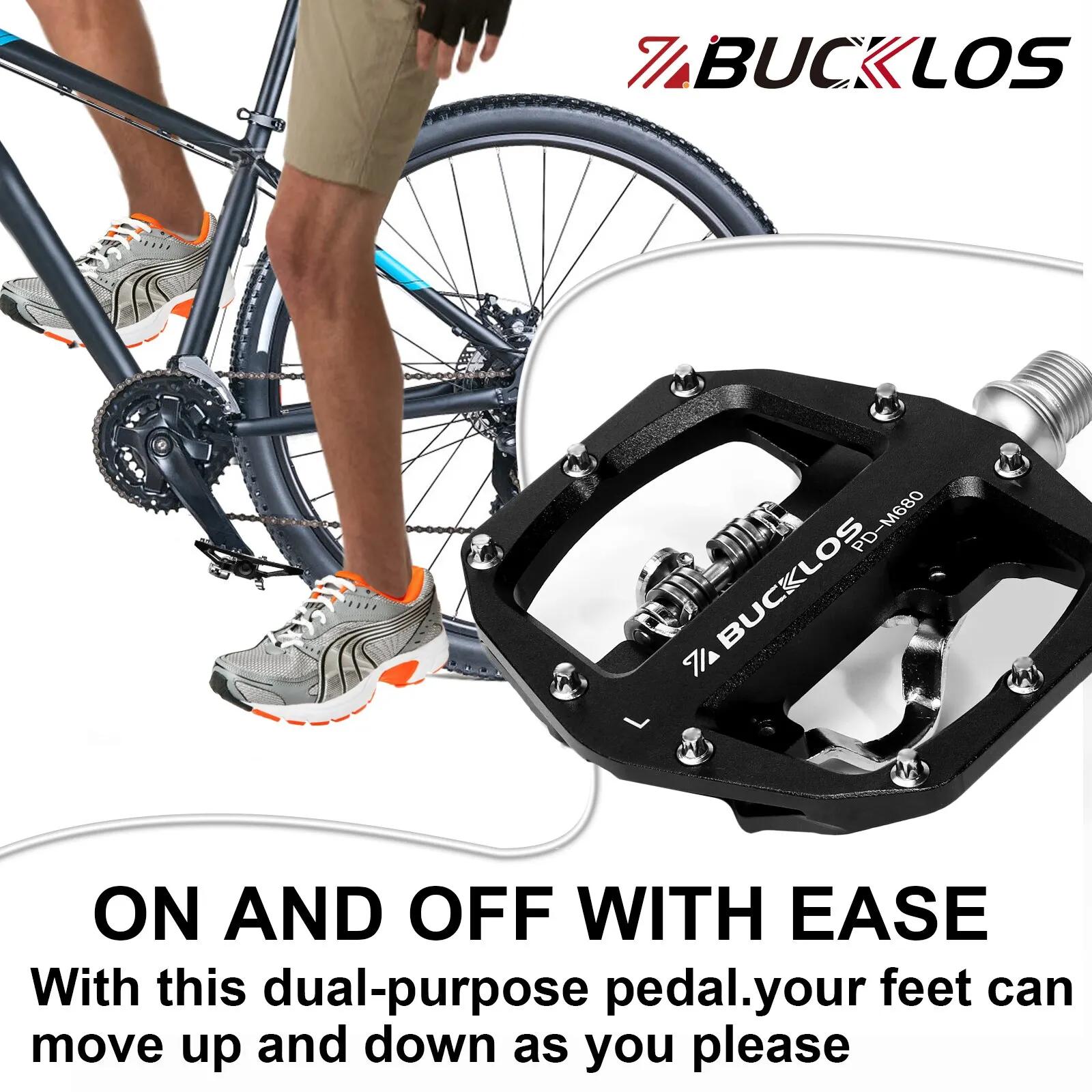 BUCKKubMountain Bike Pédales 3 Roulement Scellé PD-M680 les touristes Clipless Flat & Lock Pédale Pé