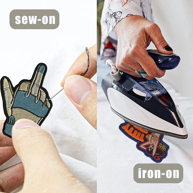 Argent fer sur patchs pour vêtements concepteur feu bricolage brodé thermoadhésif Mochila thermique