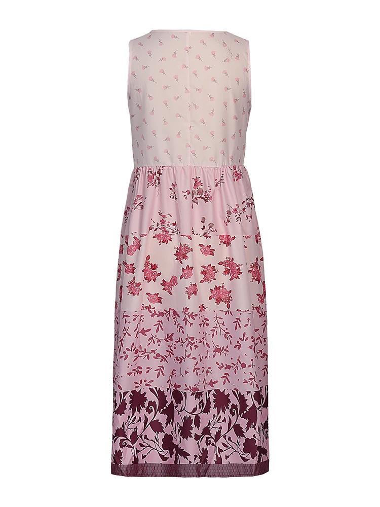 Robe d'été grande taille pour femmes, col de plage, fluide, robe de soirée imprimée, robes hawaïenne
