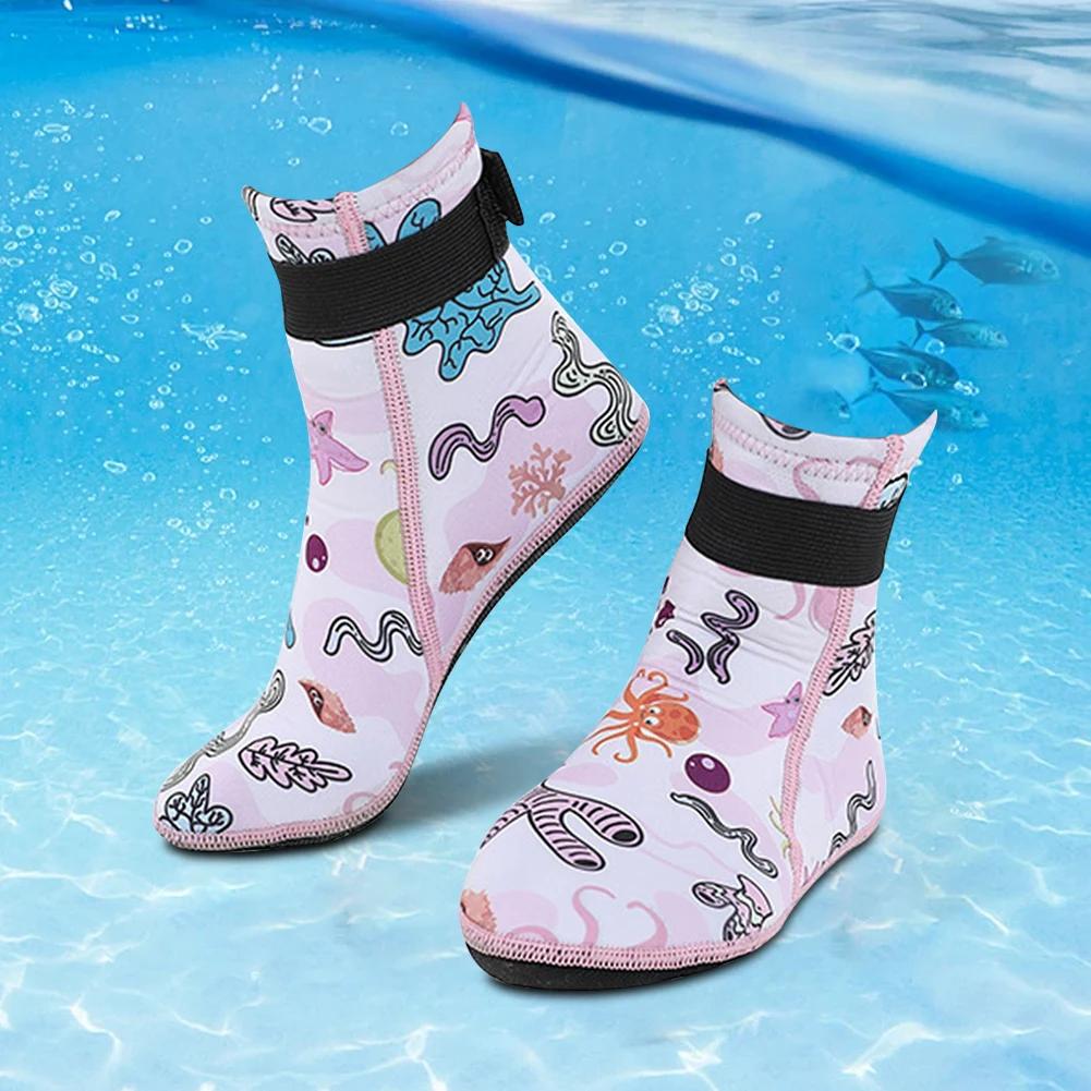 Chaussettes de plage réglables en néoprène pour enfants, chaussettes d'eau, chaussettes de sable, ch