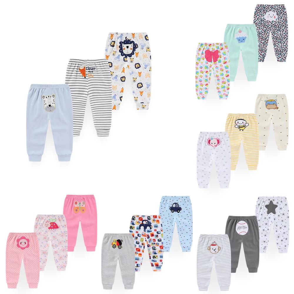 Kiddiezoom 3 pièces/lot quatre saisons mode dessin animé unisexe 100% coton bébé garçon fille pantal