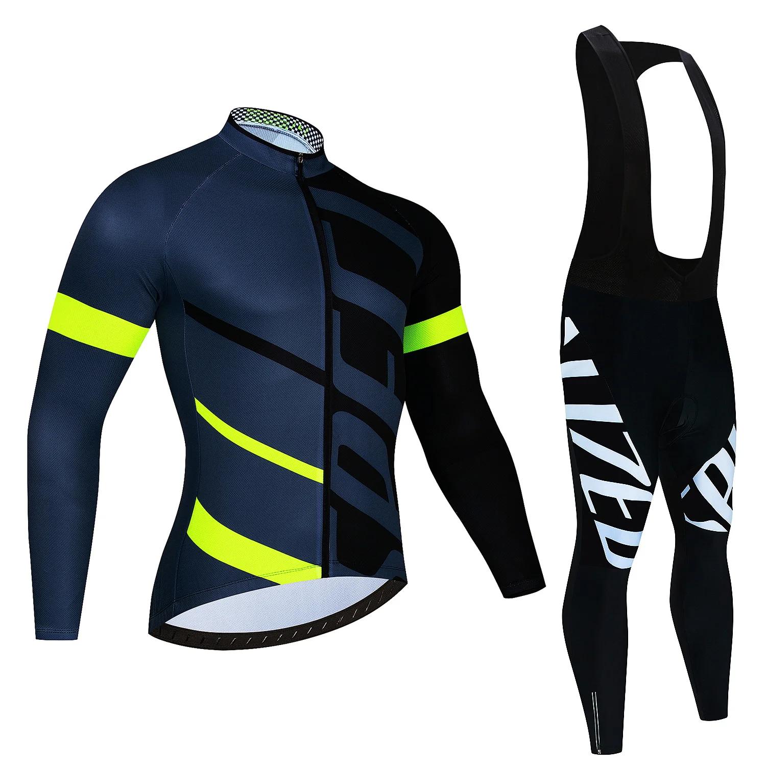 Maillot de cyclisme de l'équipe pour hommes, ensemble Ropa Ciclismo, vêtements de vélo à manches lon