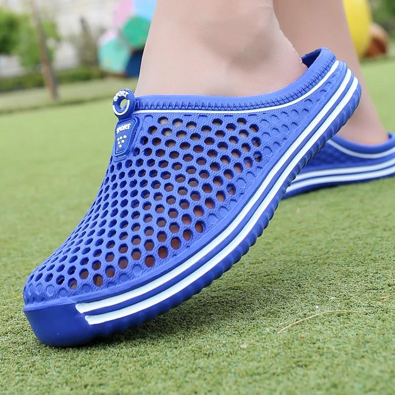 Hommes chaussures plage pantoufles unisexe évider décontracté femmes plage sandale tongs chaussures