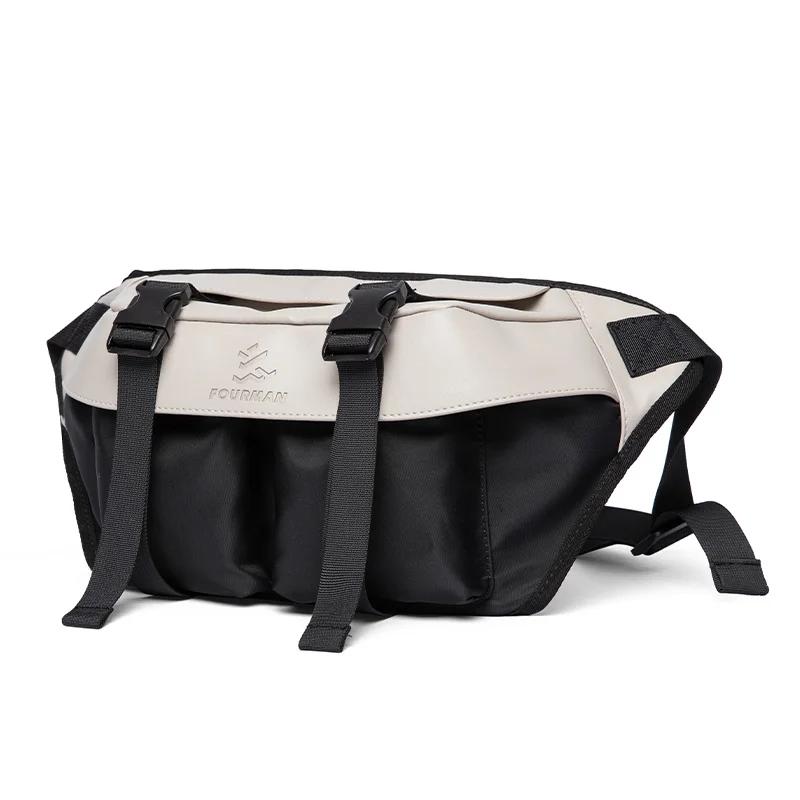 Sac à Bandoulière Décontracté pour Homme, Sacoche Japonaise, Solide, Épissage, Grand Espace, iPad 9.