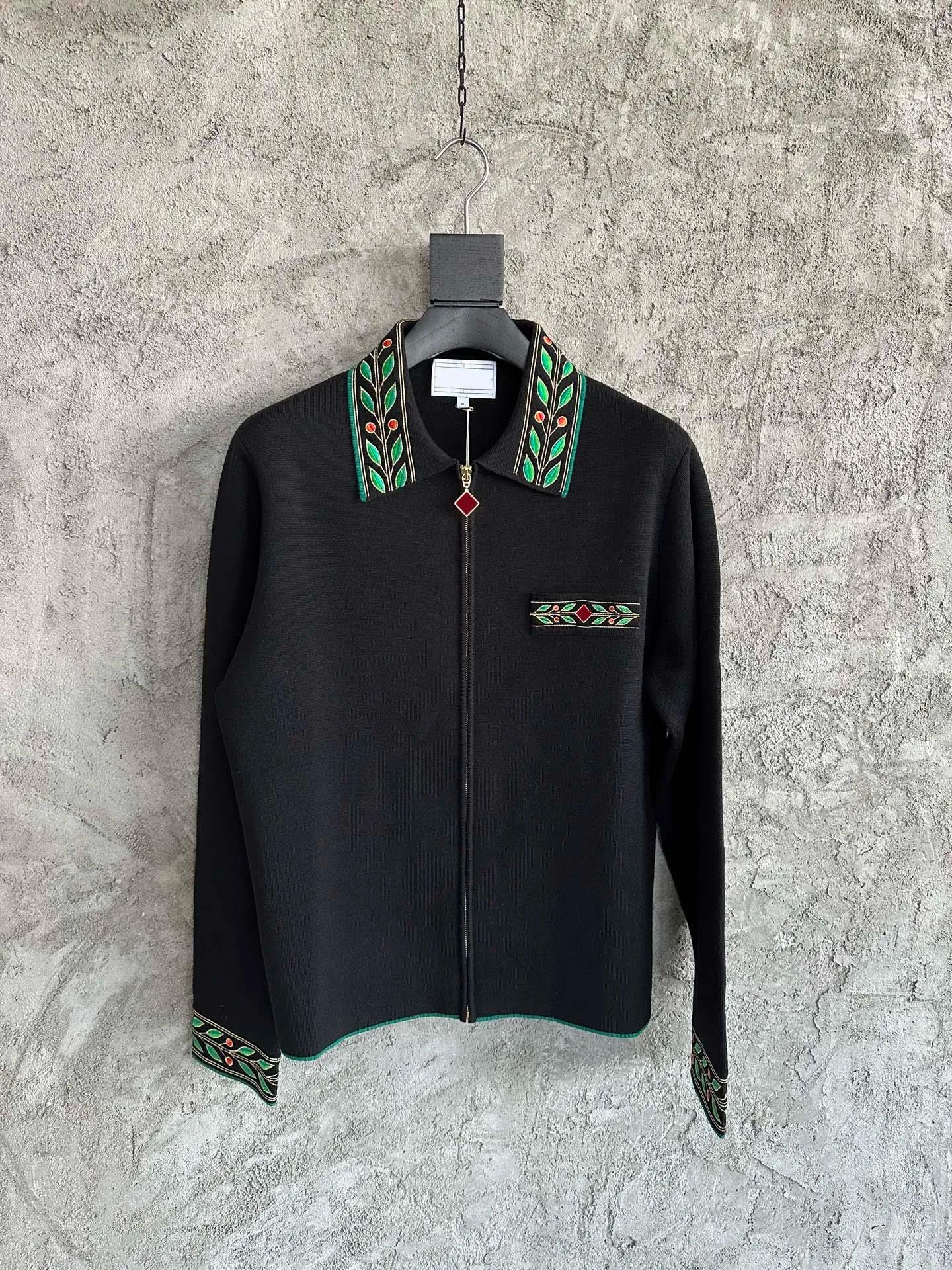 Manteau en laine pour homme brodé de feuilles, édition limitée Casionblank, qualité supérieure 2025,