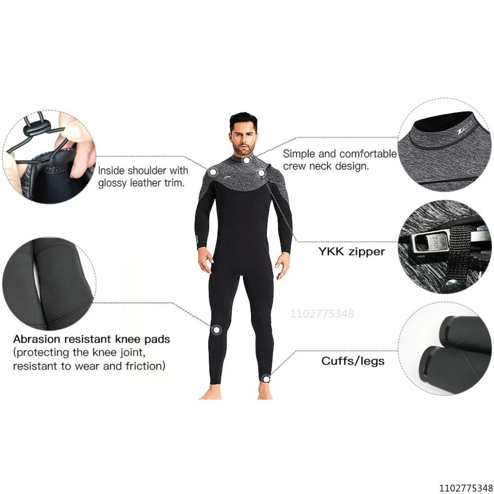 Hommes femmes néoprène combinaisons 3/2MM Surf combinaison tuba maillots de bain hiver haute élastic