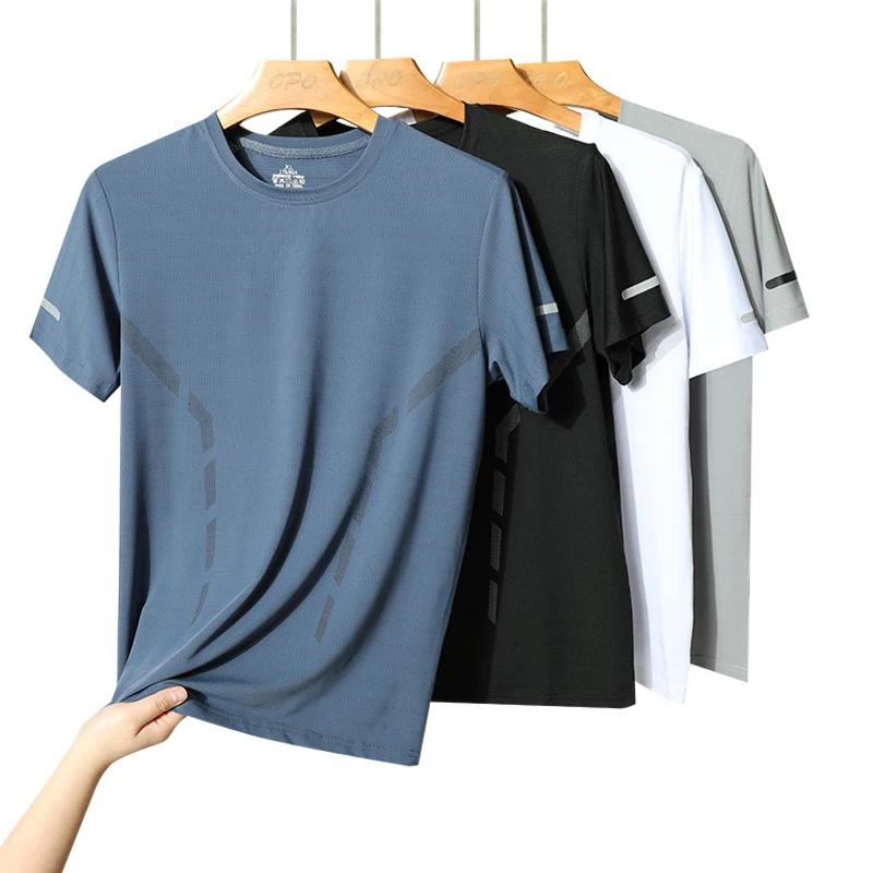 T-shirt running homme respirant été - Top gym fitness manches courtes mince M-5XL