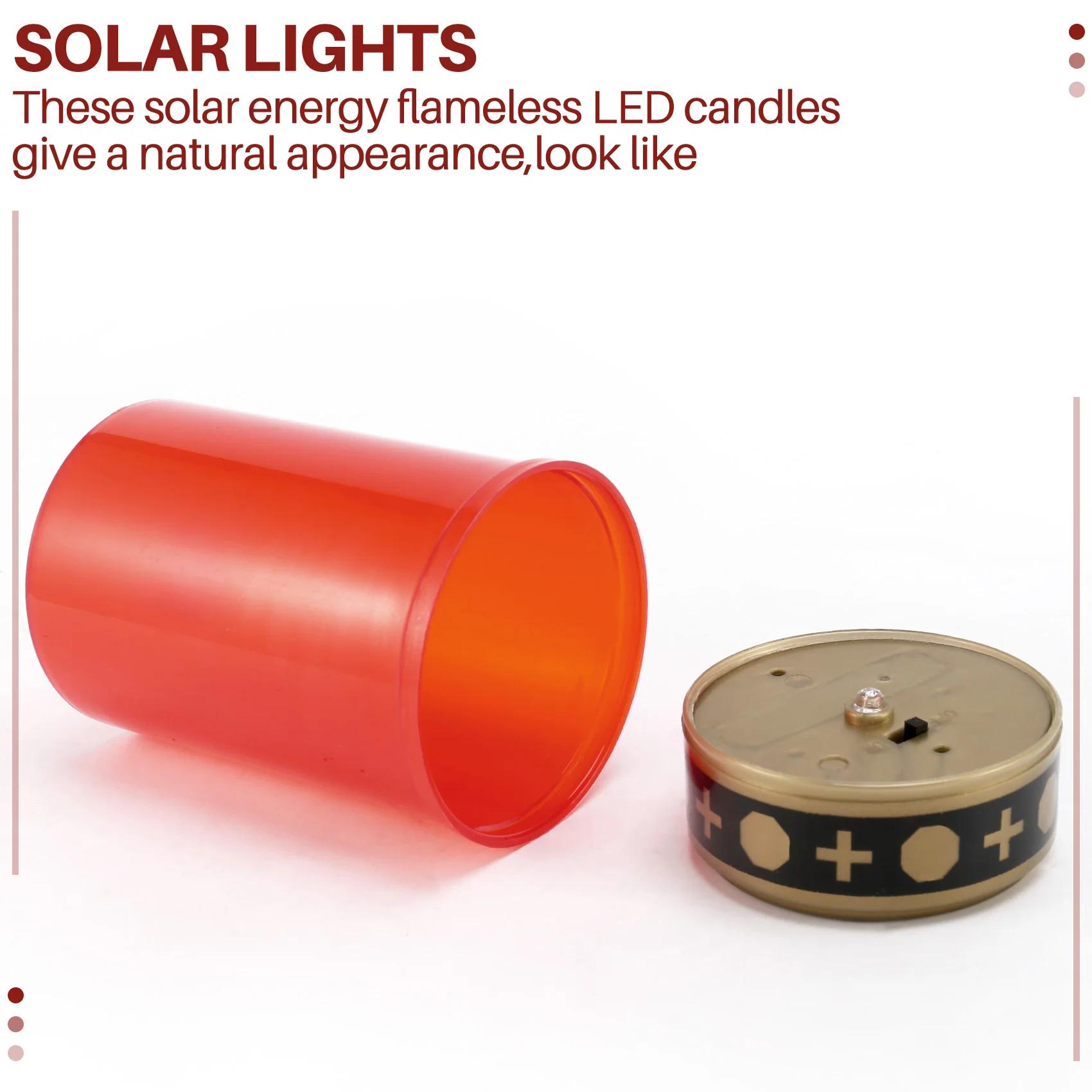 Bougie de Gravure pour Gravier, Lampes Solaires avec Éclairage, Lumière LED, Vent Varié