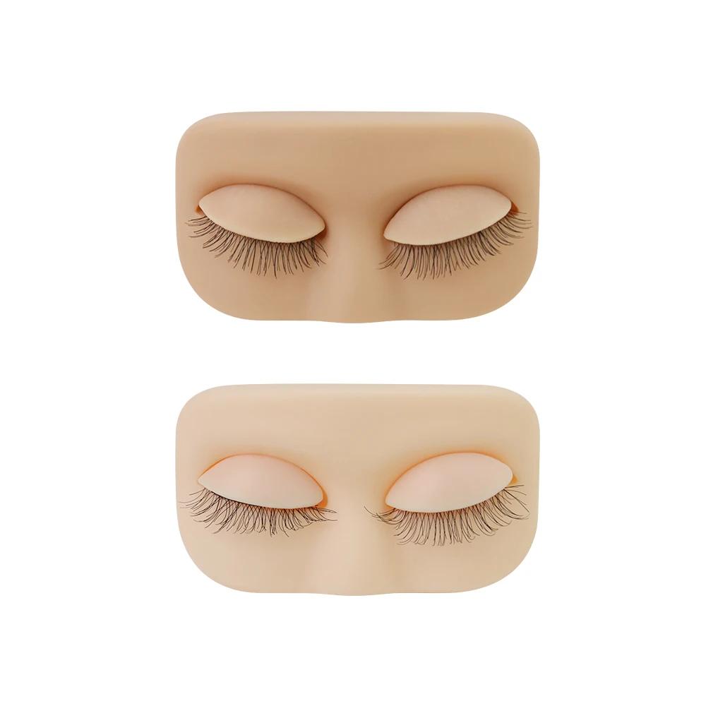 GLAMLASH Mini cils modèle plat tête pratique Extension de cils tête de formation avec paupières de r