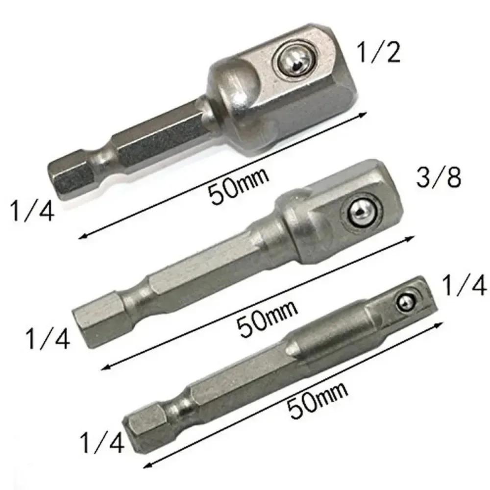 Adaptateur de douille en acier au Chrome Vanadium, tige Seth EX à 1/4 "3/8" 1/2 ", forets d'extensio