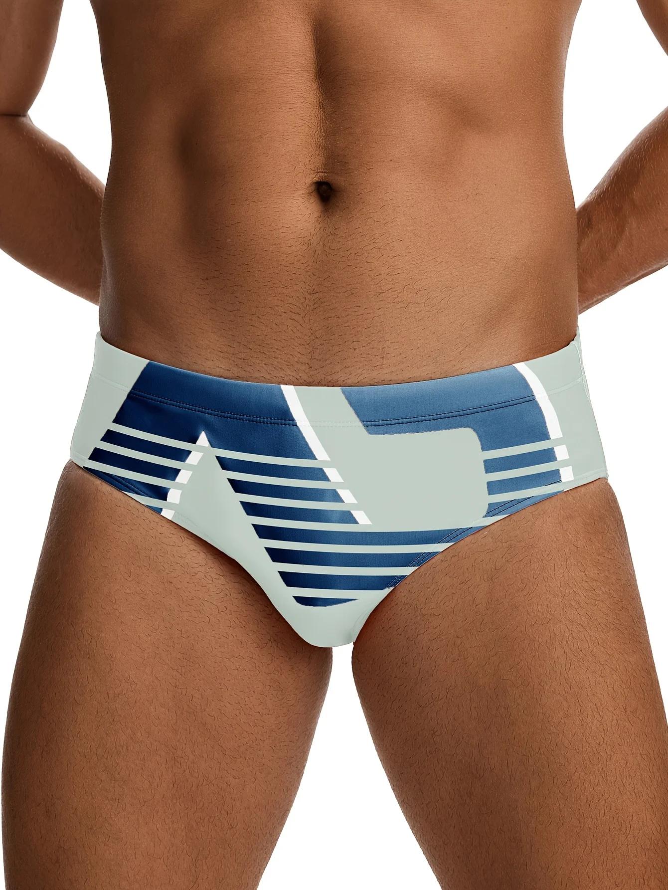 Sous-vêtements triangulaires graphiques à motifs pour hommes, maillot de bain pour hommes, short de