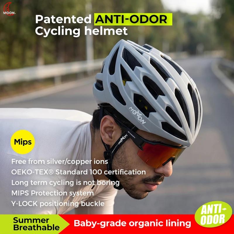 Casque de vélo MOON avec système de sécurité Mips pour hommes et femmes, casque de course à vélo ant