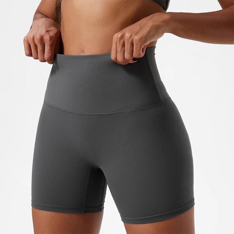 Nouveau short de sport d'été couleur unie à séchage rapide pour femme, short de cyclisme doux, short