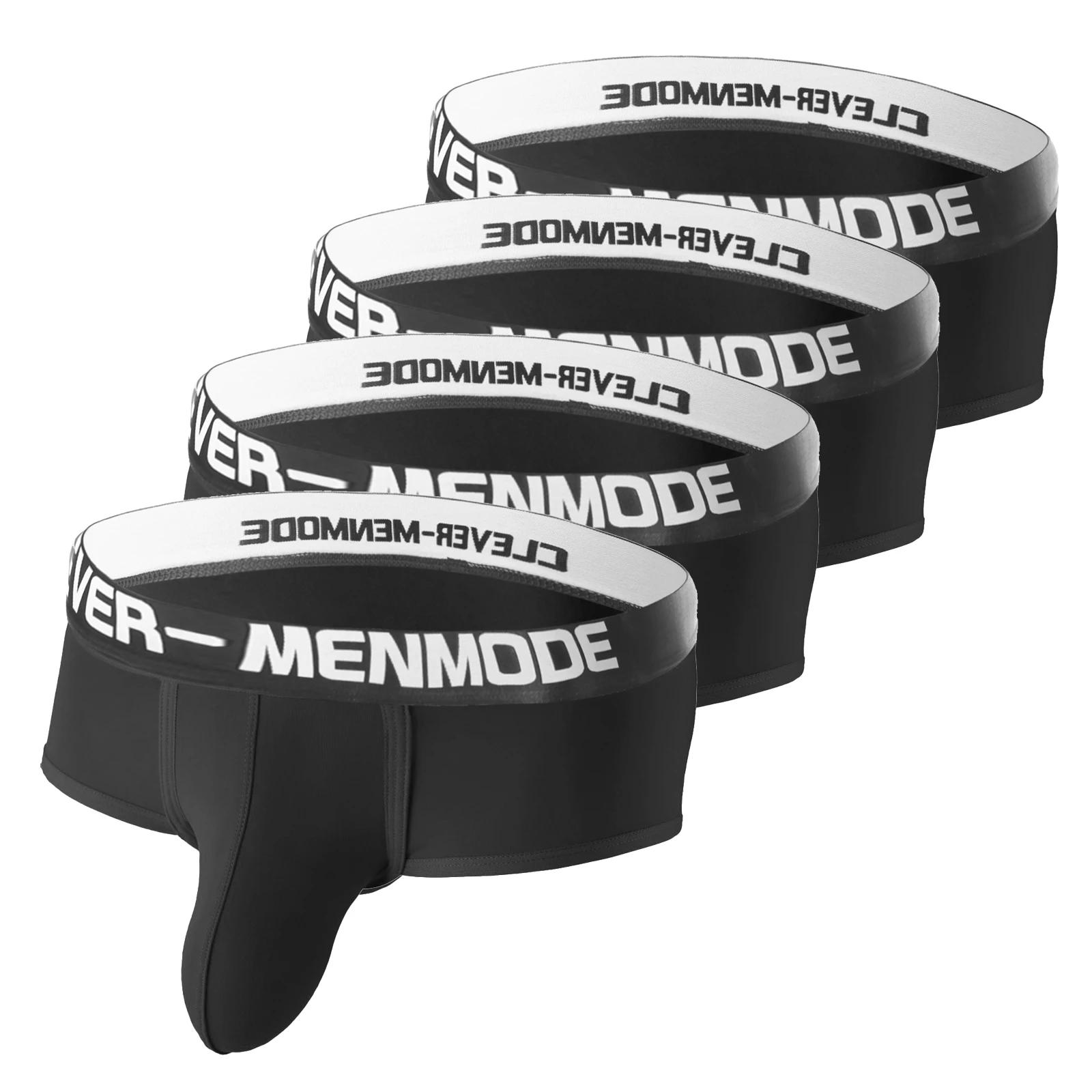 Pack de 4 boxeurs de Sport pour hommes, sous-vêtements athlétiques, poche bombée, sous-vêtements d'e