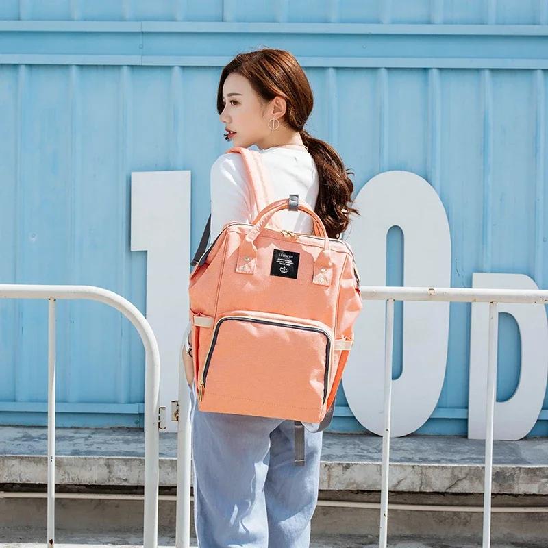 Lequeen MUNIALTER-Sac à couches pour bébé, sac à dos à langer, sac de poussette de grande capacité,