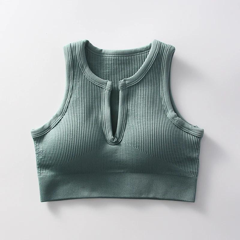 Gilet de sport sans manches été femme - Très élastique absorbant sueur coussinet amovible confortable