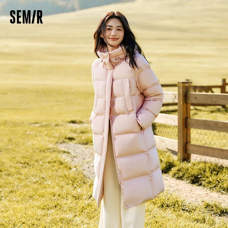 Doudoune longue imperméable pour femme Semir, nouvelle collection hiver 2025, manteau ample à capuch