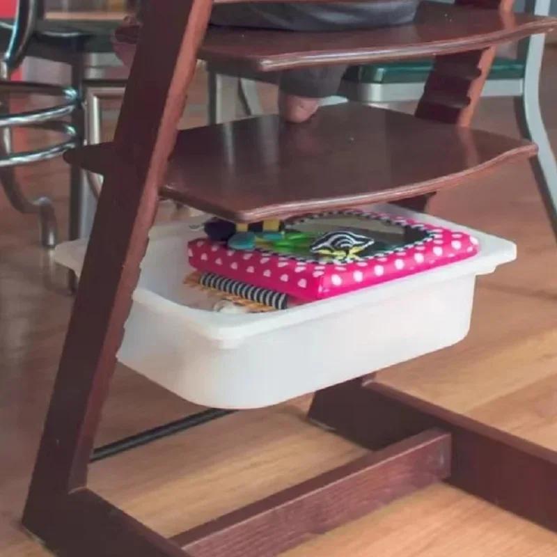 Boîte de rangement pour chaise de repas pour bébé avec couvercle, boîtes d'évaluation portables, gra